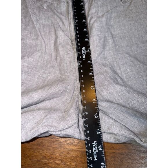 Garnet Hill Linen Wide Leg Trouser Pants - Picture 5 of 7